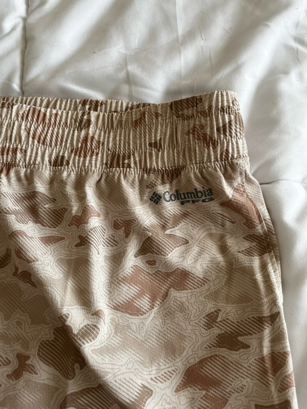 Columbia Women's Tan Camo Athletic Shorts